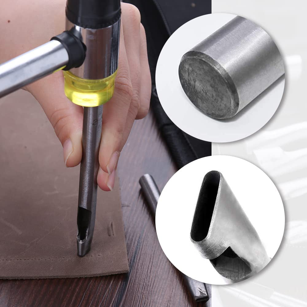 Hollow Steel Rectangle Leather Crafting Punching Tool