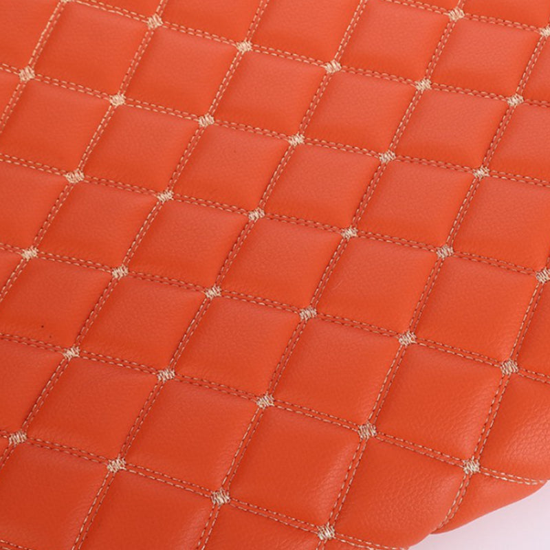 Diamond Stitch Padded Fabric Quilted Cushion Faux Leather