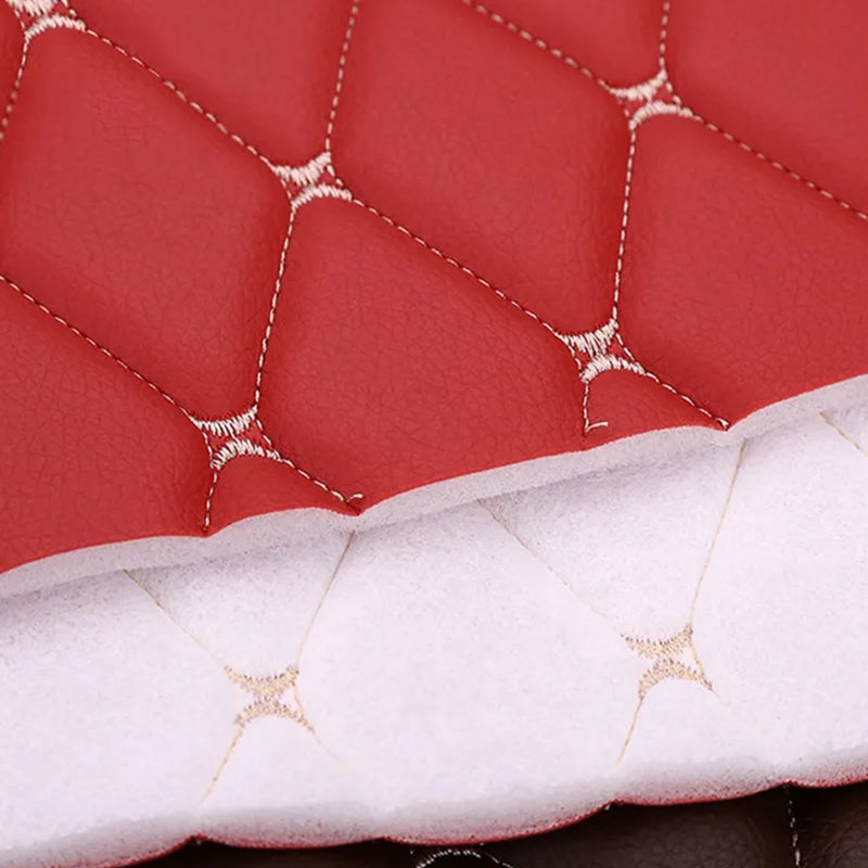 Diamond Stitch Padded Fabric Quilted Cushion Faux Leather