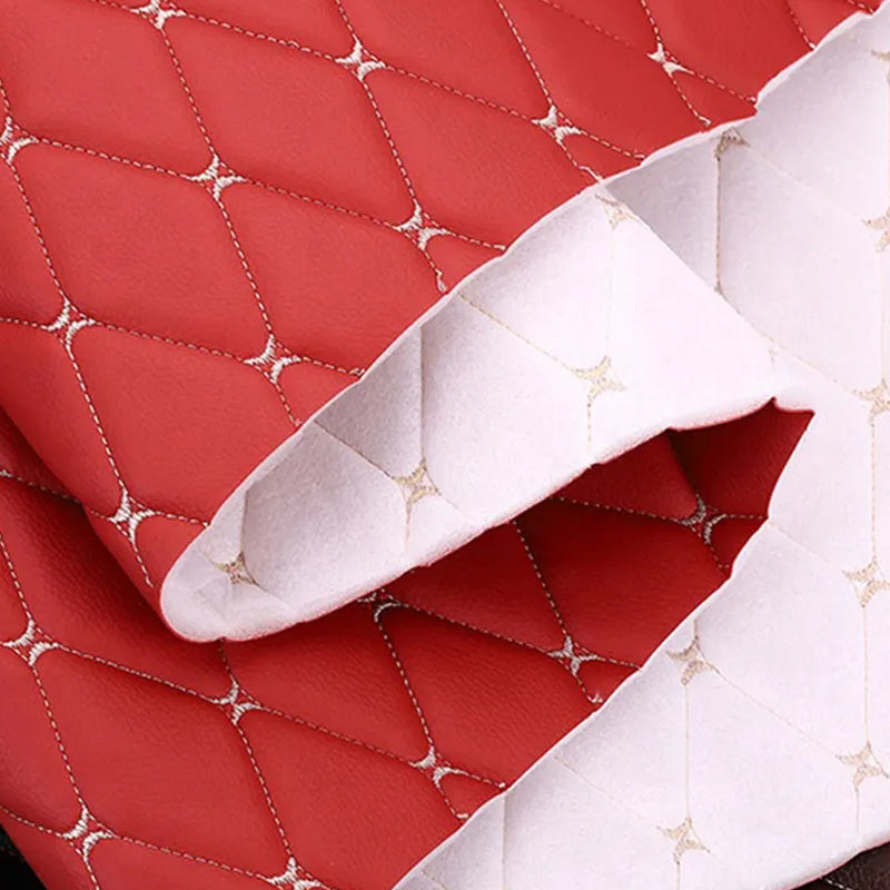 Diamond Stitch Padded Fabric Quilted Cushion Faux Leather