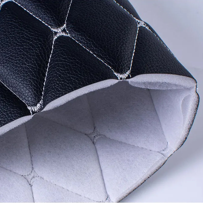 Diamond Stitch Padded Fabric Quilted Cushion Faux Leather