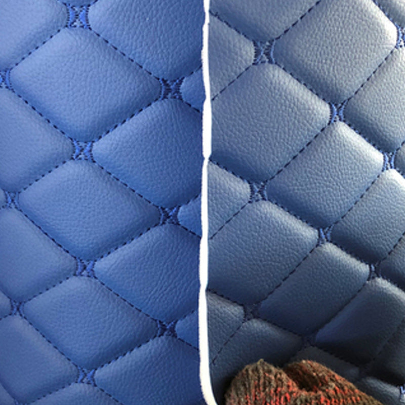 Diamond Stitch Padded Fabric Quilted Cushion Faux Leather