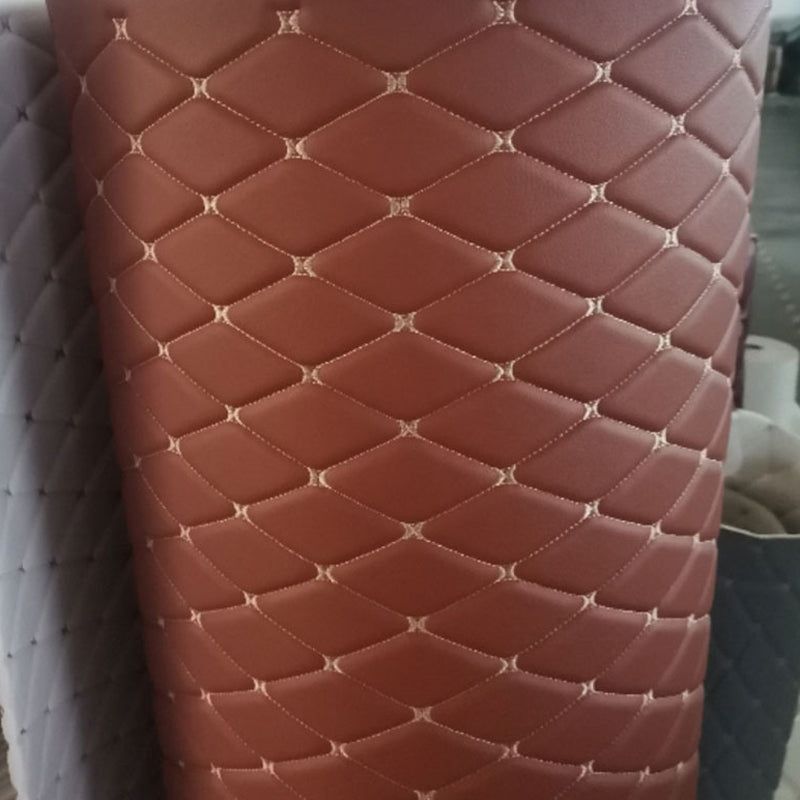 Diamond Stitch Padded Fabric Quilted Cushion Faux Leather