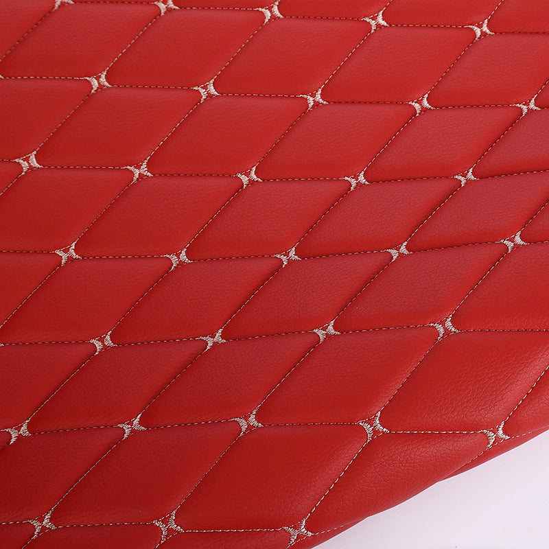 Diamond Stitch Padded Fabric Quilted Cushion Faux Leather