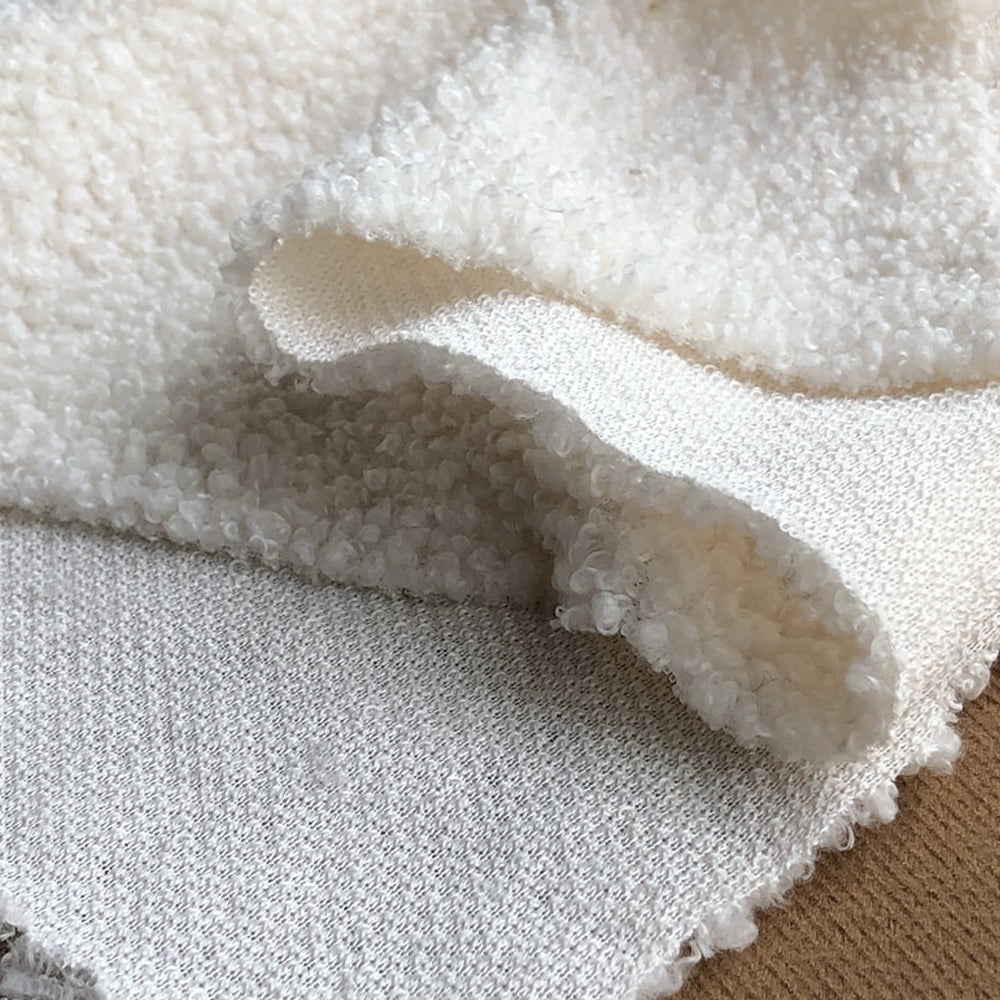 Soft and Breathable Teddy Fleece Fabric for DIY Crafting