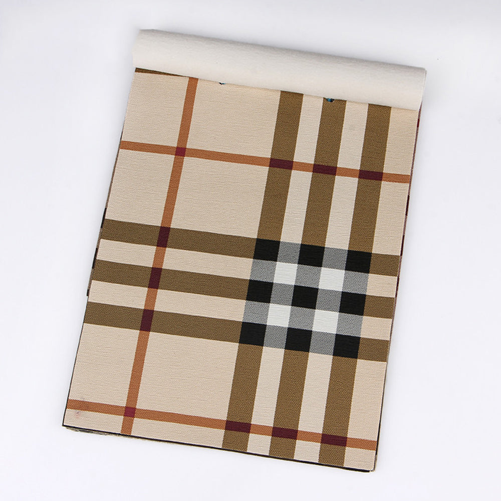 Soft and Breathable Fabric Plaid Faux Leather for DIY Crafting