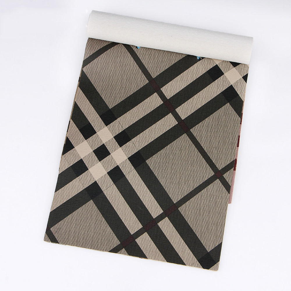 Soft and Breathable Fabric Plaid Faux Leather for DIY Crafting