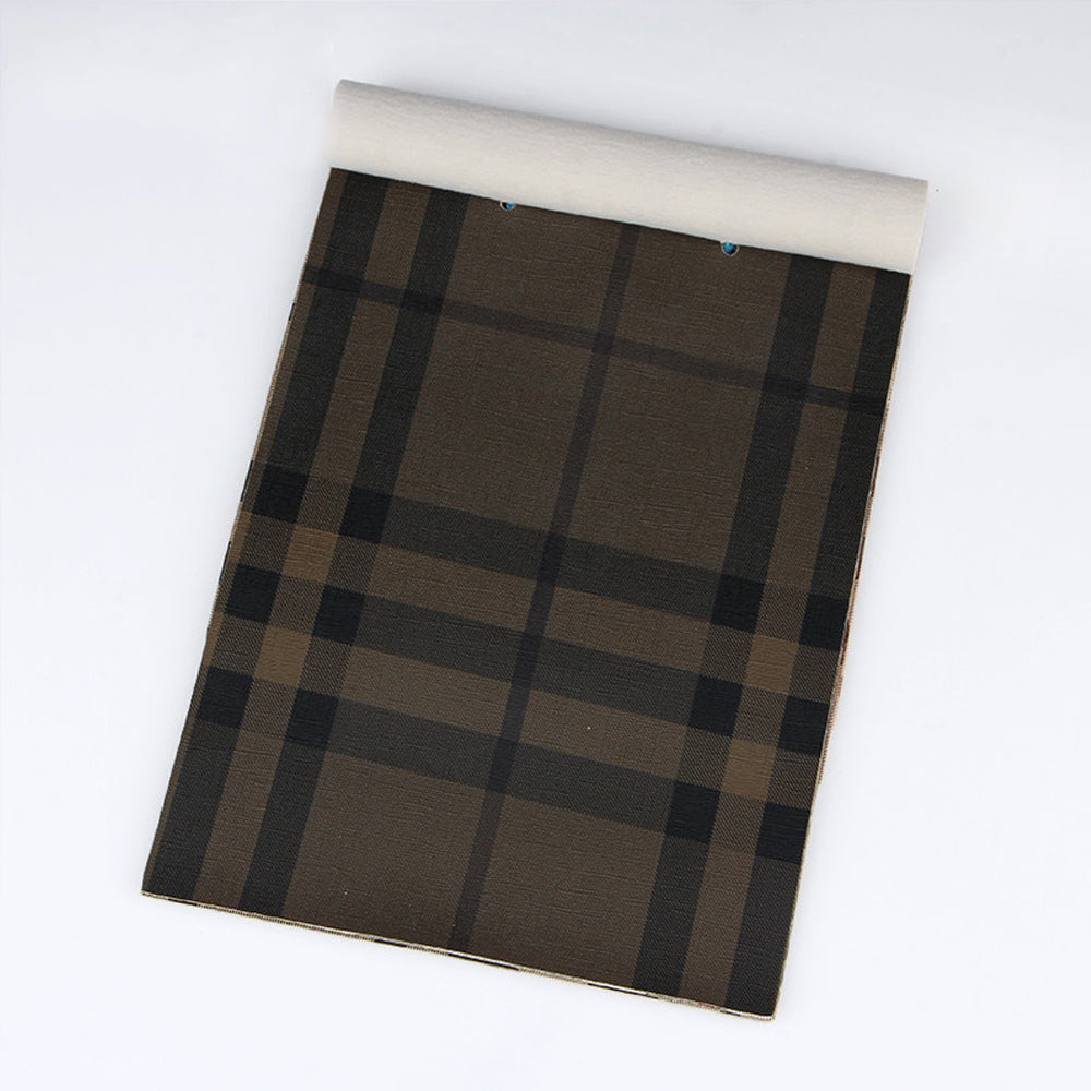 Soft and Breathable Fabric Plaid Faux Leather for DIY Crafting