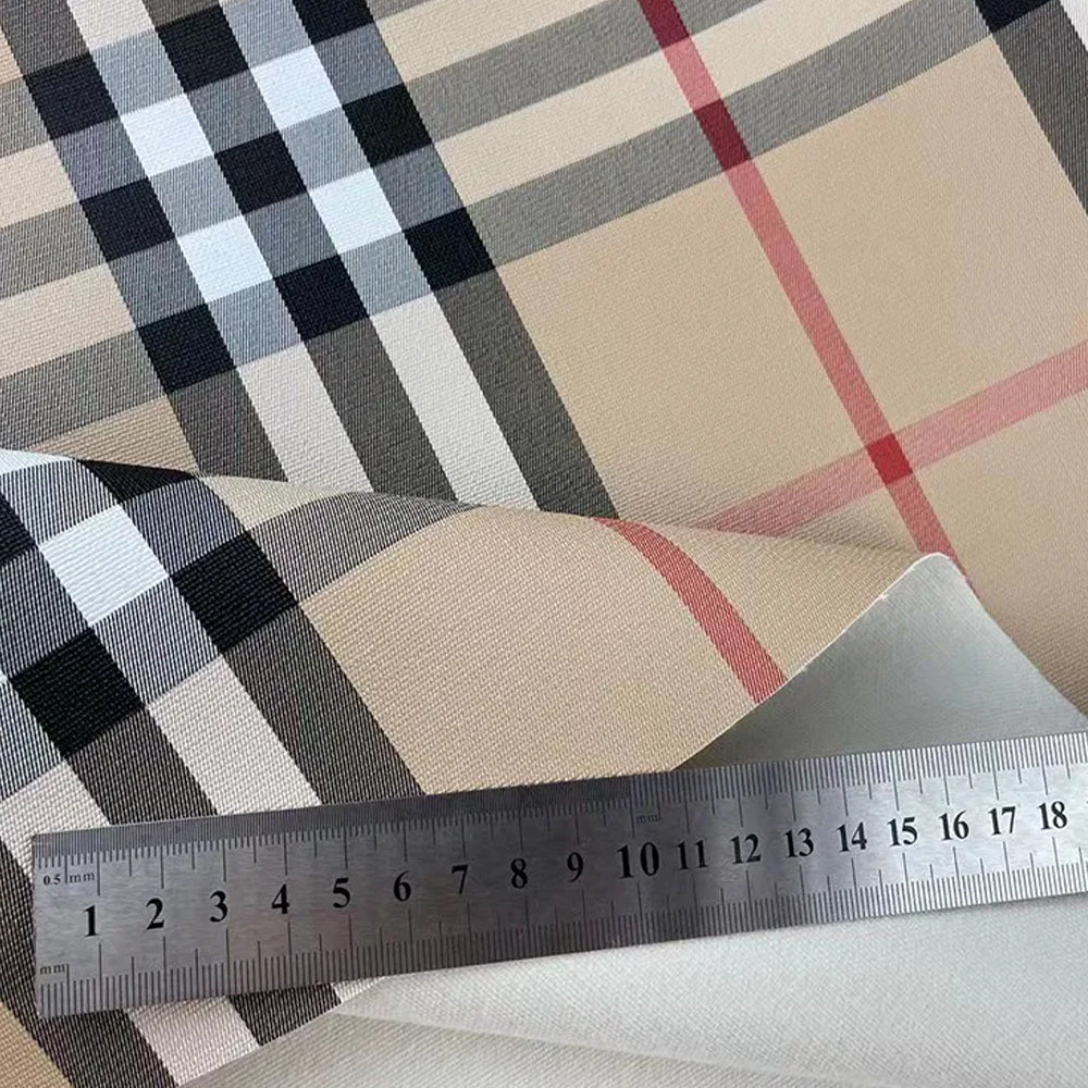 Soft and Breathable Fabric Plaid Faux Leather for DIY Crafting