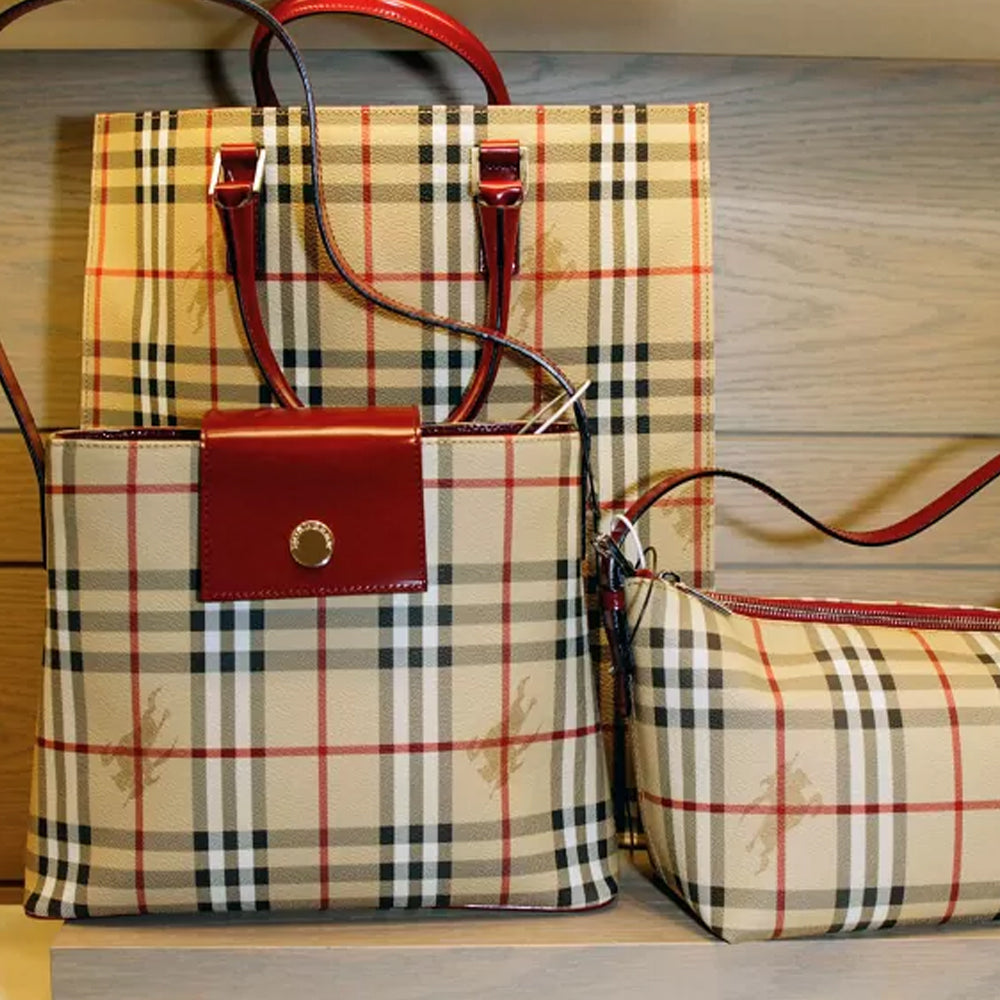 Soft and Breathable Fabric Plaid Faux Leather for DIY Crafting