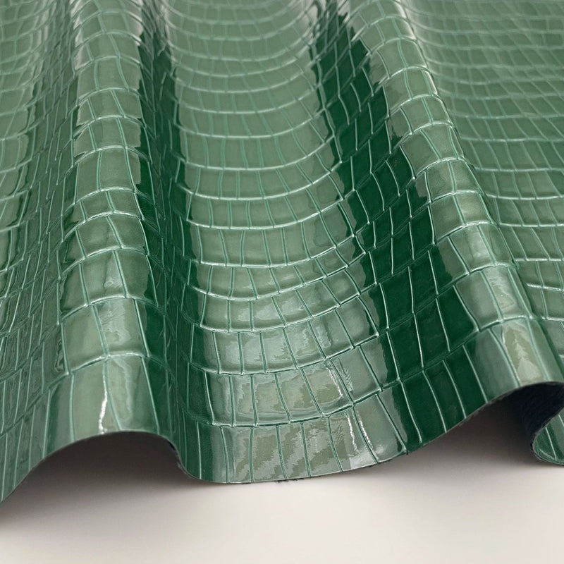 Faux PU Leather With Embossed Crocodile Texture for Shoes DIY Crafting