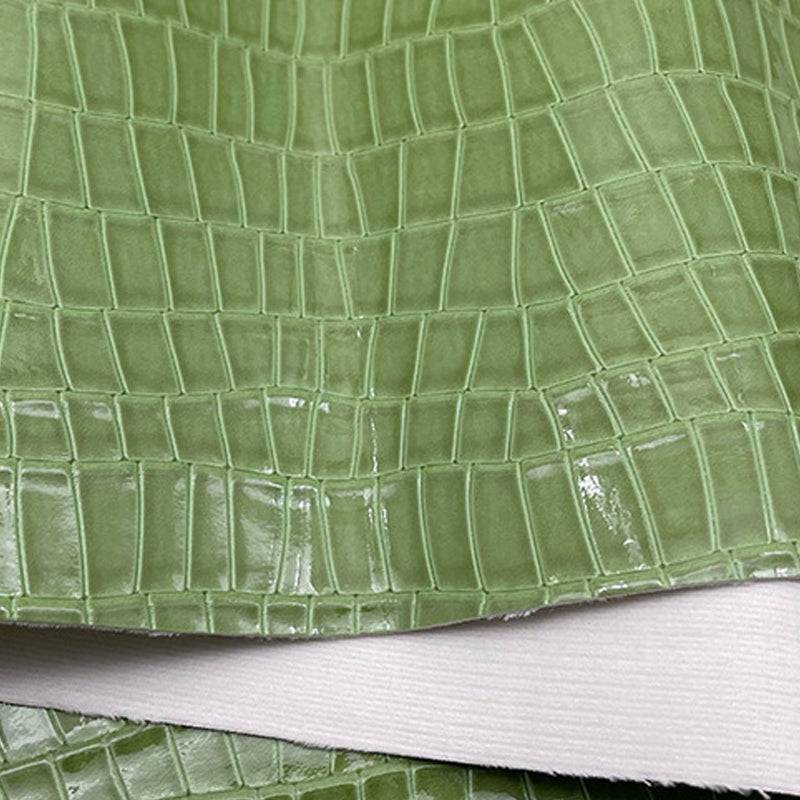 Faux PU Leather With Embossed Crocodile Texture for Shoes DIY Crafting