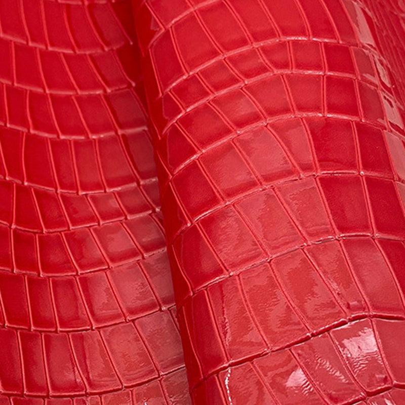 Faux PU Leather With Embossed Crocodile Texture for Shoes DIY Crafting
