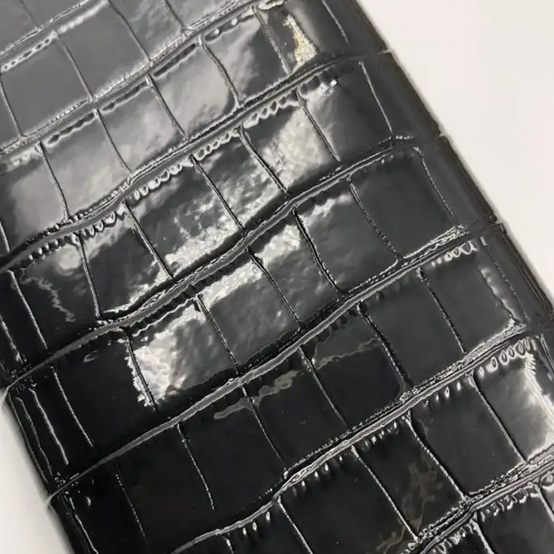 Faux PU Leather With Embossed Crocodile Texture for Shoes DIY Crafting