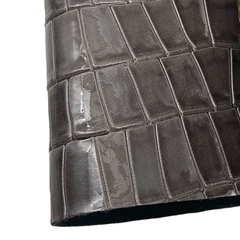 Faux PU Leather With Embossed Crocodile Texture for Shoes DIY Crafting