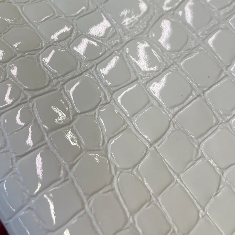Faux PU Leather With Embossed Crocodile Texture for Shoes DIY Crafting