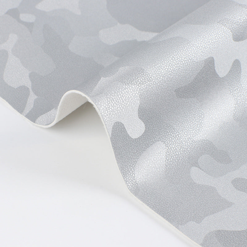 Faux Vinyl Camouflage Leather Fabric for Bags DIY Crafting
