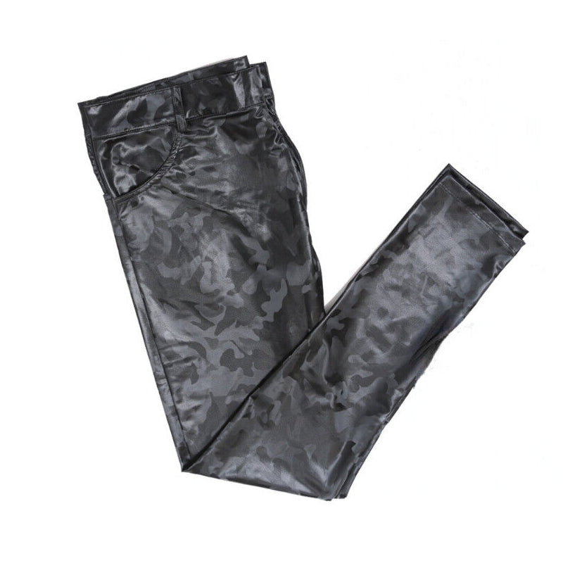 Faux Vinyl Camouflage Leather Fabric for Bags DIY Crafting