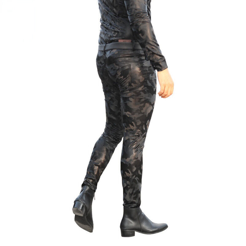 Faux Vinyl Camouflage Leather Fabric for Bags DIY Crafting