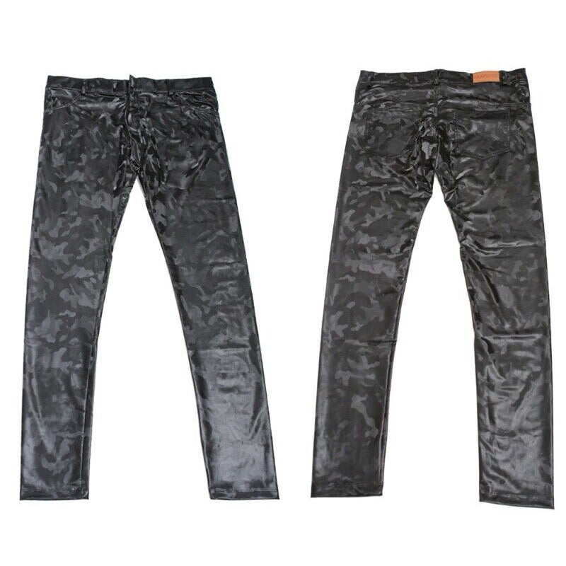 Faux Vinyl Camouflage Leather Fabric for Bags DIY Crafting