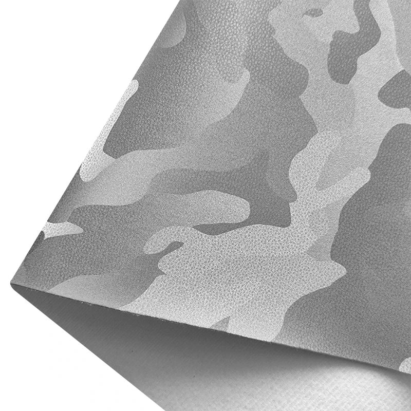 Faux Vinyl Camouflage Leather Fabric for Bags DIY Crafting