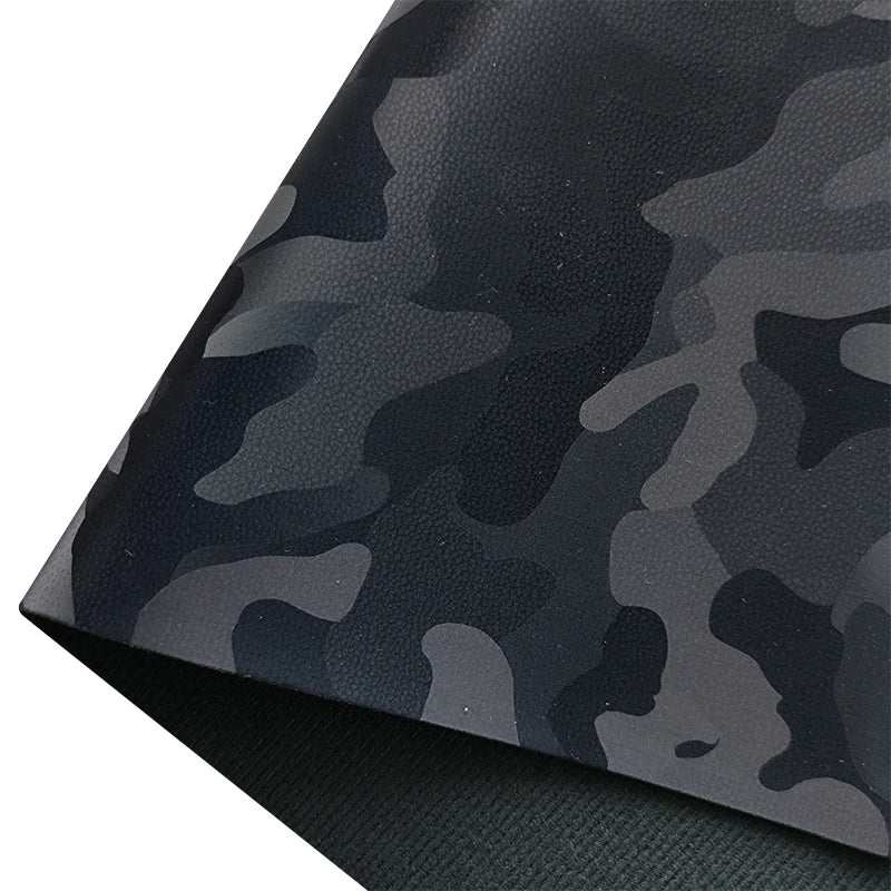 Faux Vinyl Camouflage Leather Fabric for Bags DIY Crafting