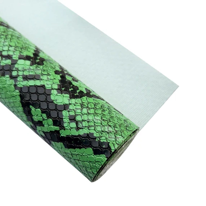 Synthetic Printed Snake Skin Faux Leather for DIY Crafting Bag Making
