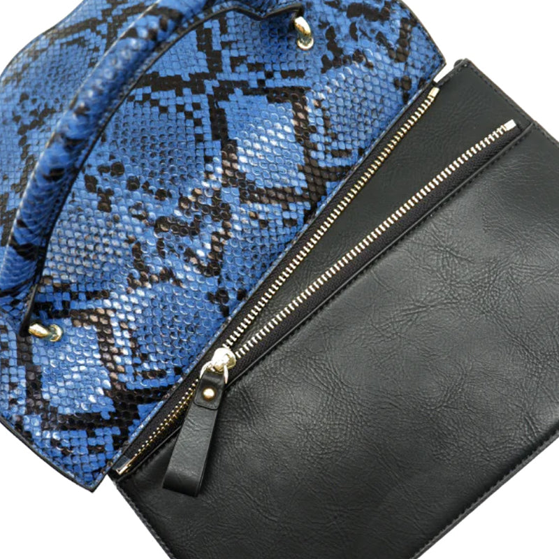 Synthetic Printed Snake Skin Faux Leather for DIY Crafting Bag Making