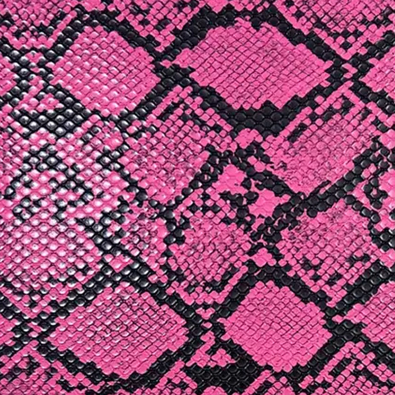 Synthetic Printed Snake Skin Faux Leather for DIY Crafting Bag Making