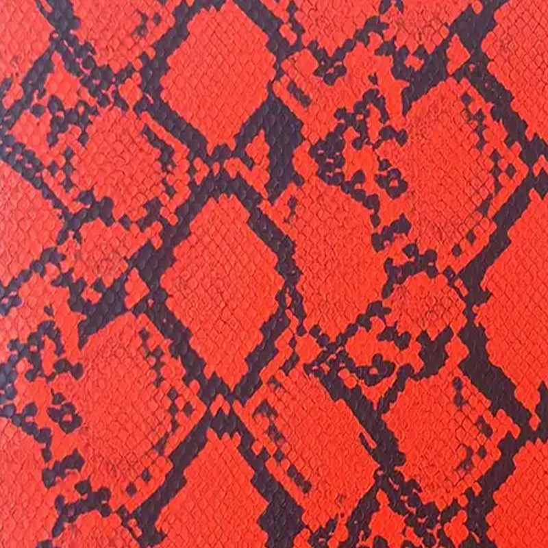 Synthetic Printed Snake Skin Faux Leather for DIY Crafting Bag Making