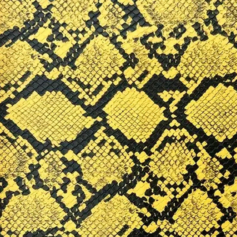 Synthetic Printed Snake Skin Faux Leather for DIY Crafting Bag Making